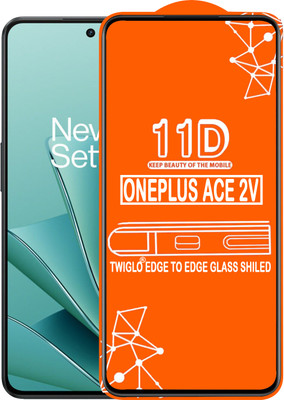 TWIGLO Edge To Edge Tempered Glass for ONEPLUS ACE 2V(Pack of 1)