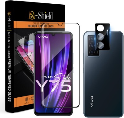 MS-Shield Edge To Edge Tempered Glass for Vivo Y75 4G, With Camera Lens Protector(Pack of 1)