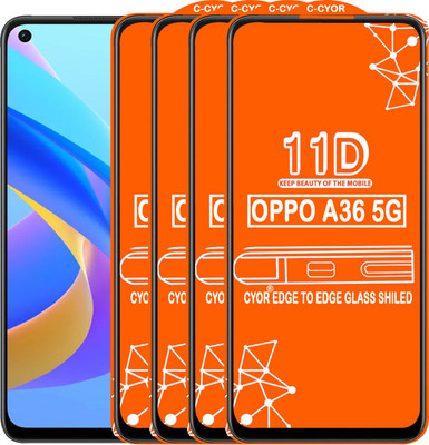 CYOR Edge To Edge Tempered Glass for OPPO A36 5G(Pack of 4)