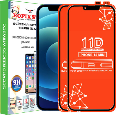Rofix star Edge To Edge Tempered Glass for APPLE IPHONE 12 MINI(Pack of 2)