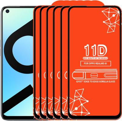 Qyist Edge To Edge Tempered Glass for Realme 6I(Pack of 6)