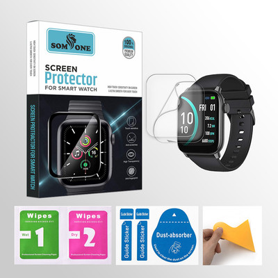 SOMTONE Edge To Edge Tempered Glass for GIONEE STYLFIT GSW5 Pro 1.69 inch Smartwatch 2 PROTECTOR + 2 WIPES + 2 DUST REMOVAL STICKER + 1 WIPER(Pack of 2) SOMTONE Edge To Edge Tempered Glass for GIONEE STYLFIT GSW5 Pro 1.69 inch Smartwatch 2 PROTECTOR + 2 WIPES + 2 DUST REMOVAL STICKER + 1 WIPER(Pack of 2)