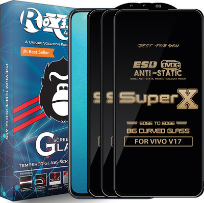 Roxel Edge To Edge Tempered Glass for VIVO V17(Pack of 3)