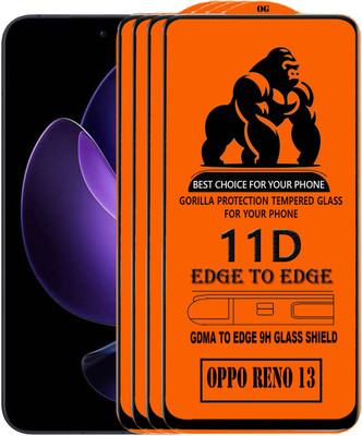 GDMA Edge To Edge Tempered Glass for OPPO Reno13(Pack of 4)
