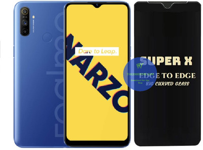 Blate Edge To Edge Tempered Glass for Realme Narzo 10A, Super X Edge Glass, Super X Tempered Glass, Super X Screen Protector(Pack of 1)