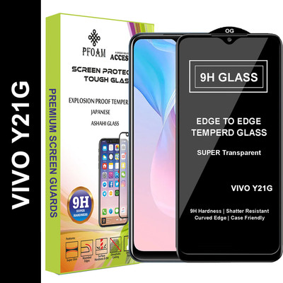 PFOAM Edge To Edge Tempered Glass for VIVO Y21G(Pack of 1)