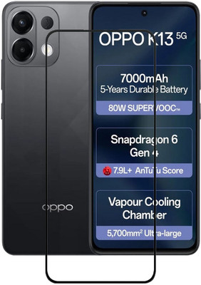 VDAT Edge To Edge Tempered Glass for OPPO K13 5G, Oppo K13 5G(Pack of 1)