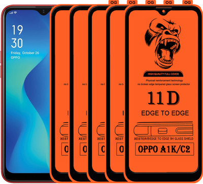 PFOAM Edge To Edge Tempered Glass for OPPO A1K(Pack of 5)