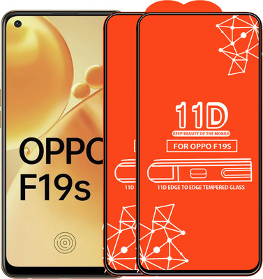 Roxel Edge To Edge Tempered Glass for Oppo F19S(Pack of 2)