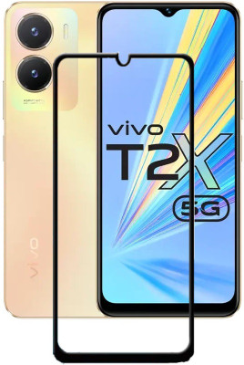 Caseline Edge To Edge Tempered Glass for Vivo T2x 5G, VIVO T2X 5G, VIVO T2x 5G(Pack of 1)