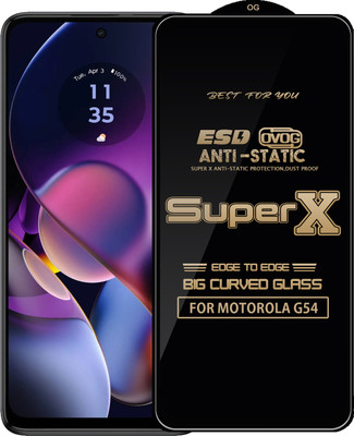 Qyist Edge To Edge Tempered Glass for MOTOROLA G54(Pack of 1)