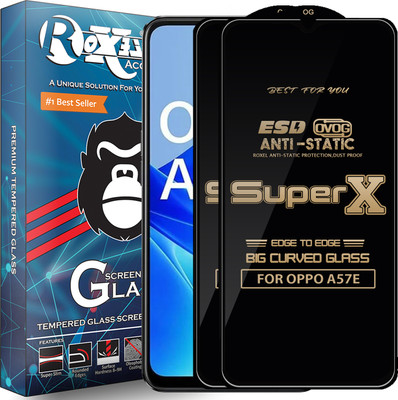 Roxel Edge To Edge Tempered Glass for OPPO A57E(Pack of 2)