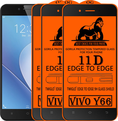 TWIGLO Edge To Edge Tempered Glass for VIVO Y66(Pack of 3)
