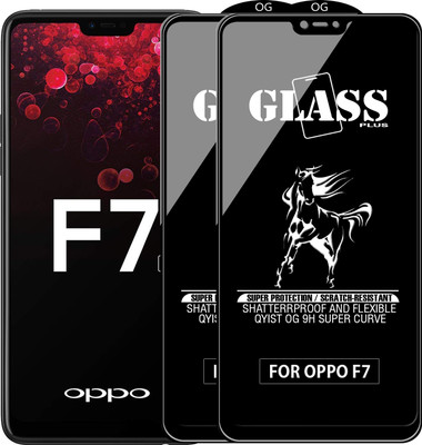 Qyist Edge To Edge Tempered Glass for OPPO F7(Pack of 2)