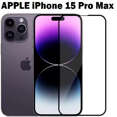 ASVALBUY Edge To Edge Tempered Glass for APPLE iPhone 15 Pro Max, iPhone 15 Pro Max(Pack of 1)