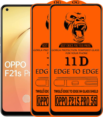 TWIGLO Edge To Edge Tempered Glass for OPPO F21S PRO 5G(Pack of 3)