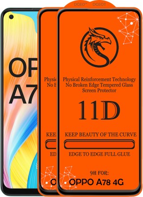 Pidgeot Edge To Edge Tempered Glass for Oppo A78 4G(Pack of 2)