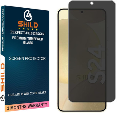 shild Edge To Edge Tempered Glass for Samsung Galaxy S24, Privacy Tempered Glass for Samsung Galaxy S24(Pack of 1)