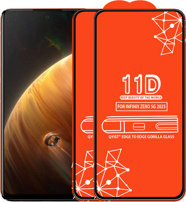 Qyist Edge To Edge Tempered Glass for Infinix Zero 5G 2023(Pack of 2)