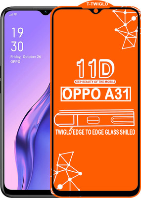 TWIGLO Edge To Edge Tempered Glass for OPPO A31(Pack of 1)