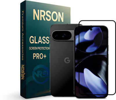 NRSON Edge To Edge Tempered Glass for Google Pixel 9A 5G, ( 6.1 Inch ), with Easy Self Installation Kit(Pack of 1)