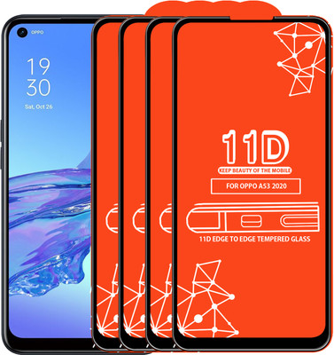 Roxel Edge To Edge Tempered Glass for Oppo A53 2020(Pack of 4)