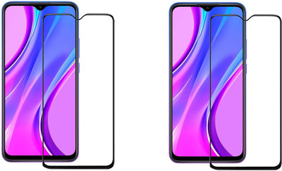 DMJHP Edge To Edge Tempered Glass for Mi Redmi 9 Prime(Pack of 2)