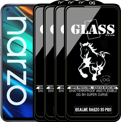 PFOAM Edge To Edge Tempered Glass for REALME NARZO 20 PRO(Pack of 4)