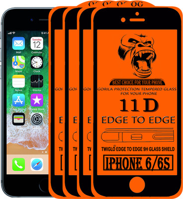 TWIGLO Edge To Edge Tempered Glass for Apple iPhone 6s(Pack of 4)