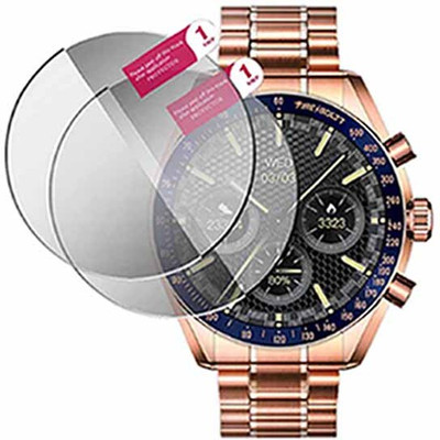 daffin Edge To Edge Tempered Glass for fire boltt moonwatch(Pack of 2)