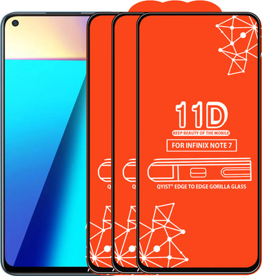 Qyist Edge To Edge Tempered Glass for Infinix Note 7(Pack of 3)