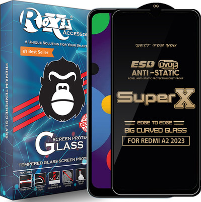 Roxel Edge To Edge Tempered Glass for REDMI A2 2023(Pack of 1)