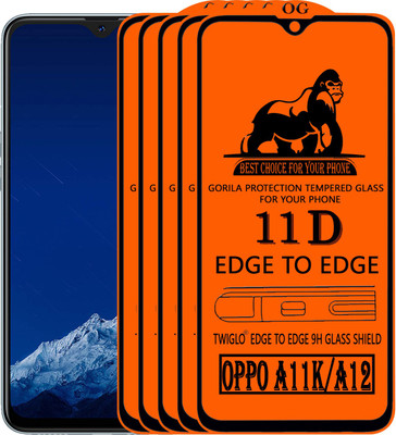 TWIGLO Edge To Edge Tempered Glass for OPPO A11K(Pack of 5)