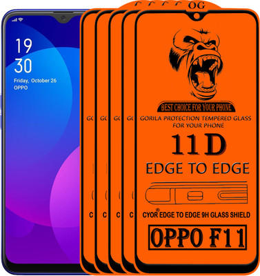 CYOR Edge To Edge Tempered Glass for OPPO F11(Pack of 5)