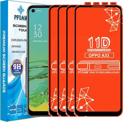 PFOAM Edge To Edge Tempered Glass for OPPO A33(Pack of 4)