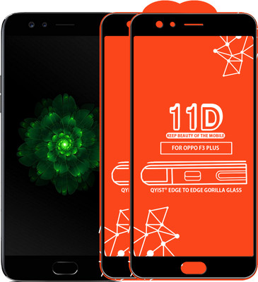 Qyist Edge To Edge Tempered Glass for Oppo F3 Plus(Pack of 2)