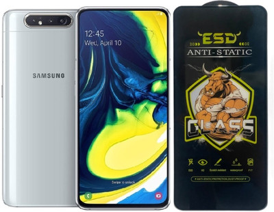 TELESHIELD Edge To Edge Tempered Glass for Samsung Galaxy A80, ESD Glass, ESD Protector, Edge to Edge, Screen Protector(Pack of 1)