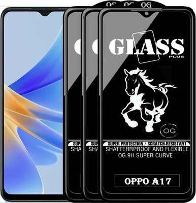 PFOAM Edge To Edge Tempered Glass for OPPO A17(Pack of 3)