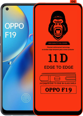 Laxdom Edge To Edge Tempered Glass for OPPO F19(Pack of 1)