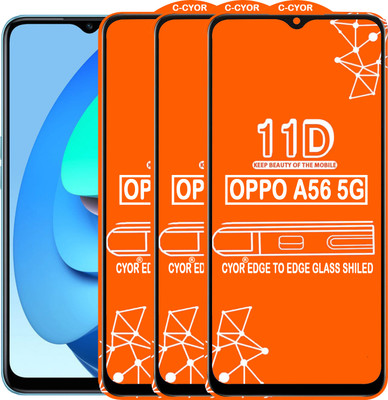 CYOR Edge To Edge Tempered Glass for OPPO A56 5G(Pack of 3)