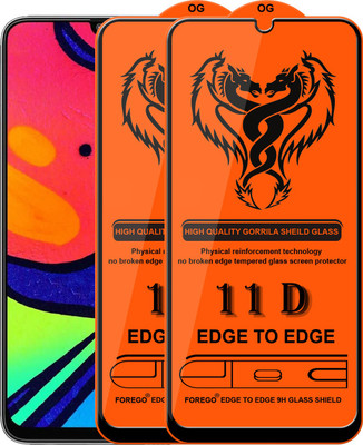Forego Edge To Edge Tempered Glass for Samsung Galaxy F41(Pack of 2)