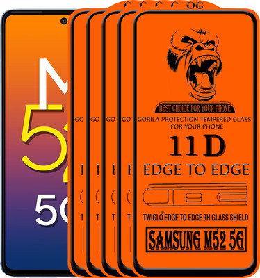 TWIGLO Edge To Edge Tempered Glass for SAMSUNG M52 5G(Pack of 5)