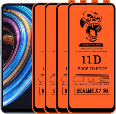 PFOAM Edge To Edge Tempered Glass for REALME X7 5G(Pack of 4)