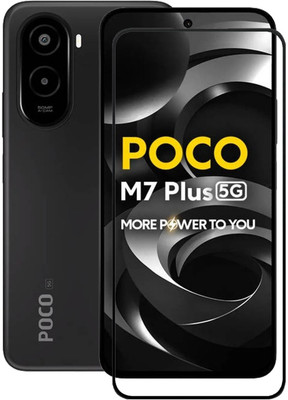 BRENZZ Edge To Edge Tempered Glass for POCO M7 Plus 5G(Pack of 1)
