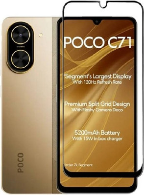 Flipkart SmartBuy Edge To Edge Tempered Glass for POCO C71 5G, POCO C71(Pack of 1)