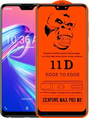 9H Edge To Edge Tempered Glass for Asus Zenfone Max Pro M2 (11D_Premium)(Pack of 1)