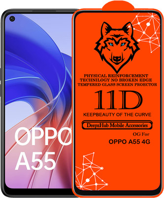 DeepzHub Edge To Edge Tempered Glass for OPPO A55 4G(Pack of 1)