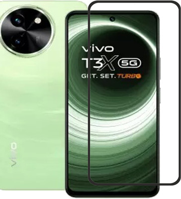 INFINITYWORLD Edge To Edge Tempered Glass for Vivo T3X 5G, Vivo T3x 5G(Pack of 1)