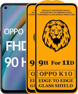 SEVEN7STAR Edge To Edge Tempered Glass for OPPO K10 [ NOT FOR OPPO K10-5G](Pack of 2)