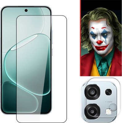 SOMTONE Edge To Edge Tempered Glass for Oppo A6 Pro 5G Tempered Glass Screen Protector | Anti-Scratch | Edge to Edge Full Coverage | 9H Hardness ( 1 FRONT SCREEN GUARD + 1 CAMERA LENS PROTECTOR + 1 FREE BACK EMBOSSED SKIN061 )(Pack of 1)